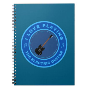 Caderno Espiral Eu adoro tocar violão elétrico