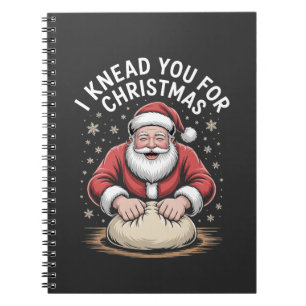 Caderno Espiral Eu amasso você para o Natal Padaria Cozinheiro Pap
