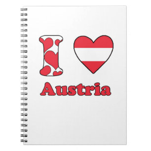 Caderno Espiral Eu amo a Áustria