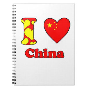 Caderno Espiral Eu amo a China