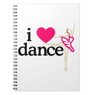 Caderno Espiral Eu amo a DANÇA