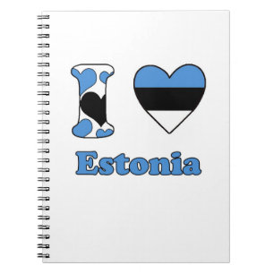 Caderno Espiral Eu amo a Estônia
