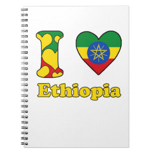 Caderno Espiral Eu amo a Etiópia