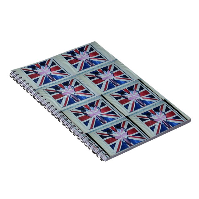 Caderno Espiral Eu Amo a Inglaterra Impressão de Arte (Lado Direito)