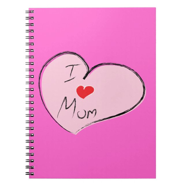 Caderno Espiral Eu Amo A Mãe (Frente)
