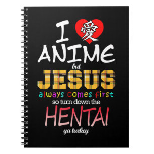 Caderno Espiral Eu Amo Anime Mas Jesus Sempre Vem Primeiro T-Shirt