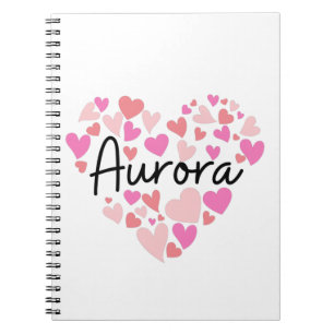Caderno Espiral Eu amo Aurora