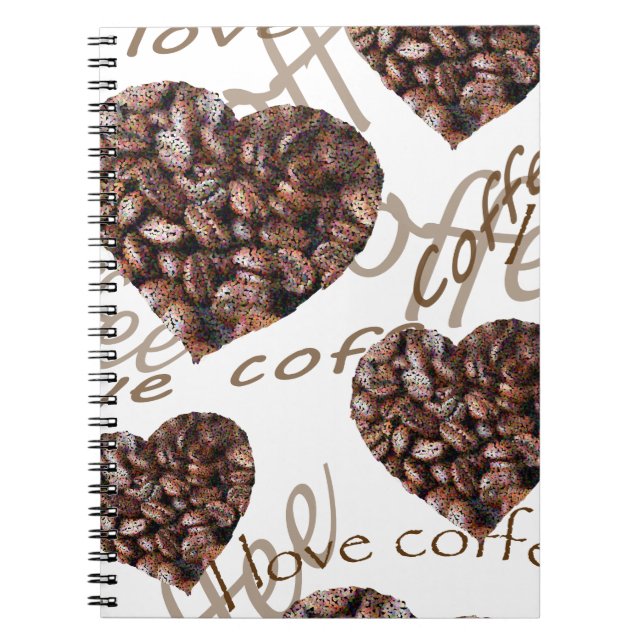 Caderno Espiral "Eu Amo Café!" (Frente)