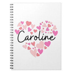 Caderno Espiral Eu amo Caroline