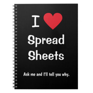 Caderno Espiral Eu amo citações inspiradores do escritório da