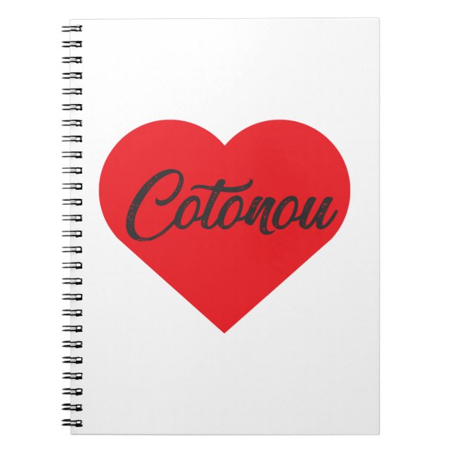 Caderno Espiral Eu Amo Cotonu - Benim (Frente)