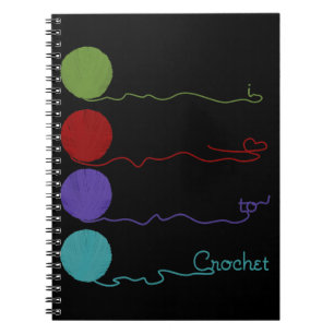 Caderno Espiral Eu amo Crochet