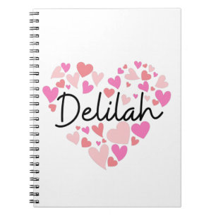 Caderno Espiral Eu amo Delilah