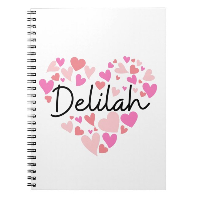 Caderno Espiral Eu amo Delilah (Frente)