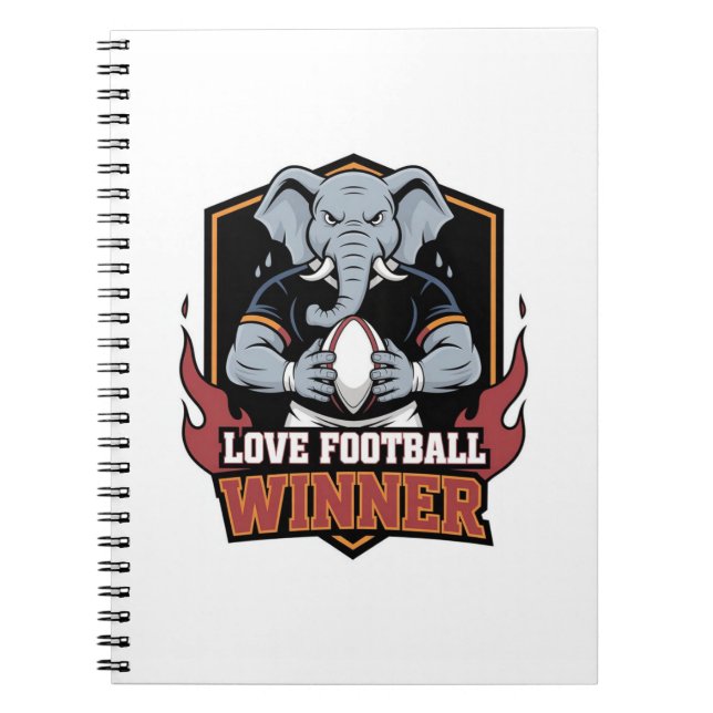Caderno Espiral Eu amo futebol  (Frente)