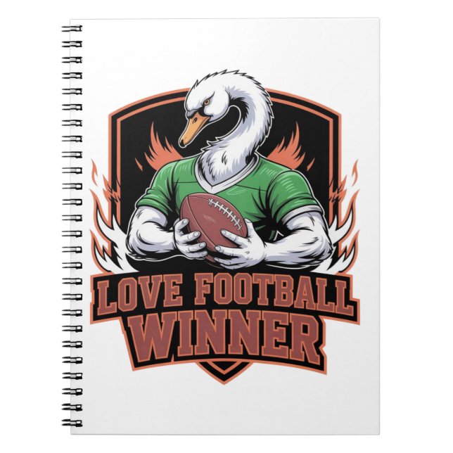 Caderno Espiral Eu amo futebol  (Frente)