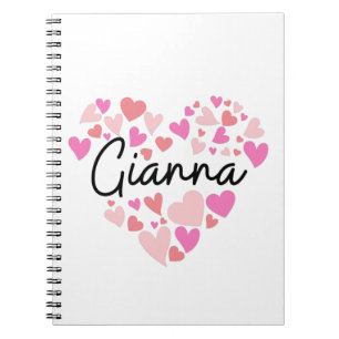 Caderno Espiral Eu amo Gianna