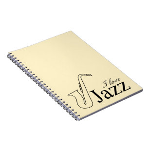 Caderno Espiral Eu amo jazz