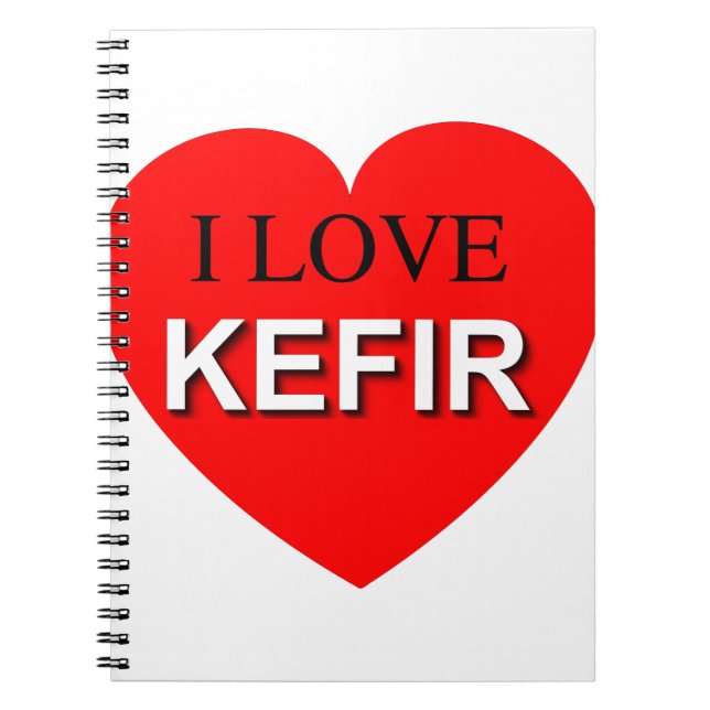 Caderno Espiral Eu Amo Kefir (Frente)