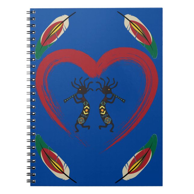 Caderno Espiral Eu amo Kokopelli (Frente)