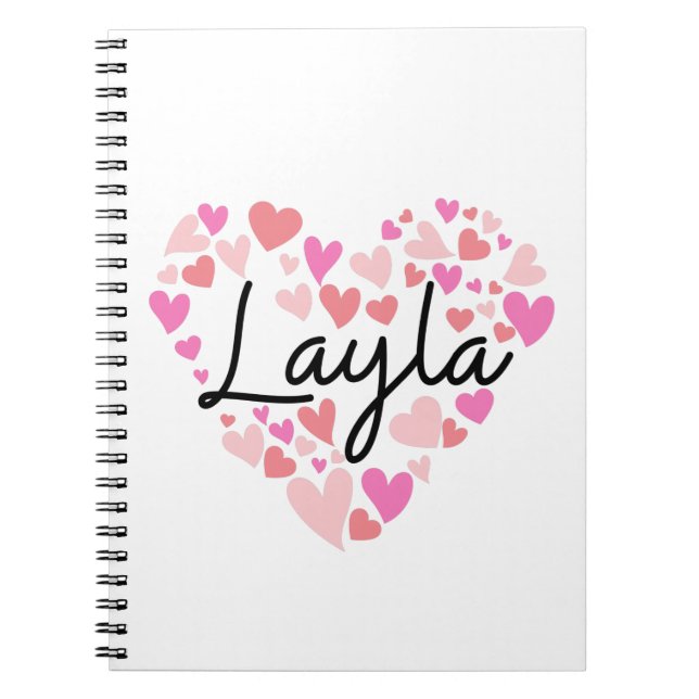 Caderno Espiral Eu amo Layla (Frente)