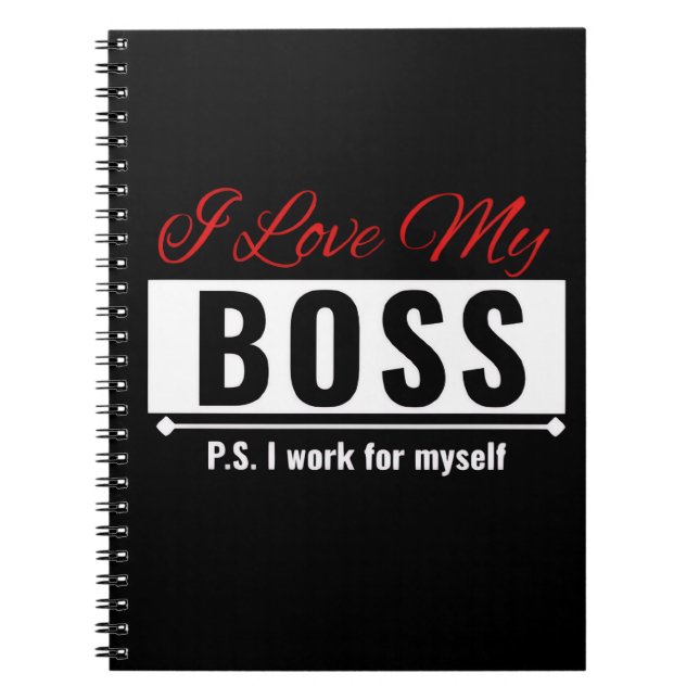 Caderno Espiral Eu Amo Meu Chefe (Frente)