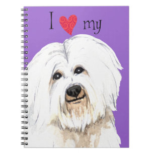 Caderno Espiral Eu amo meu Coton de Tulear
