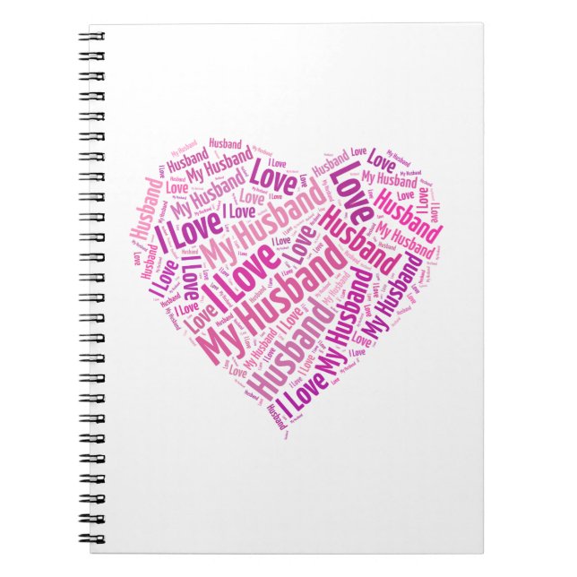 Caderno Espiral Eu amo meu marido (Frente)