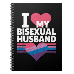 Caderno Espiral Eu Amo Meu Marido Bissexual Orgulho Bi Bandeira Bi