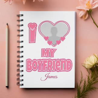 Caderno Espiral Eu Amo Meu Namorado Personalizado – Adicionar Foto