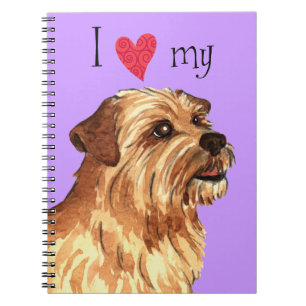 Caderno Espiral Eu amo meu Norfolk Terrier