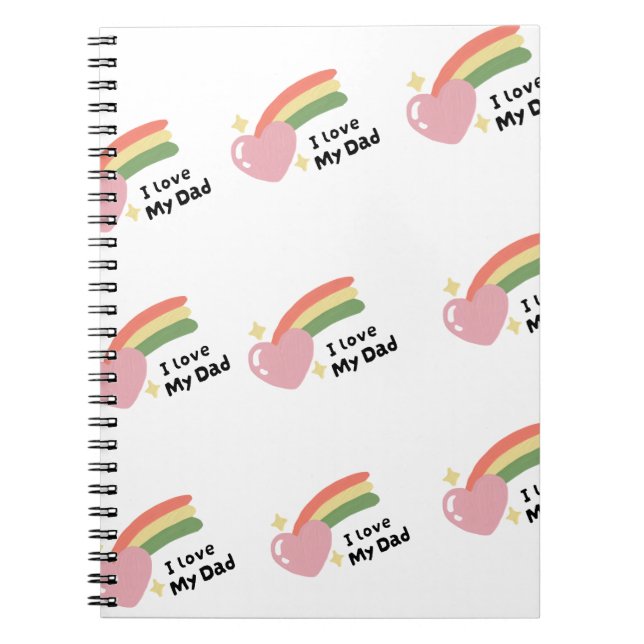 Caderno Espiral Eu Amo Meu Pai (Frente)