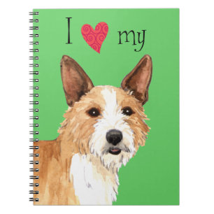 Caderno Espiral Eu amo meu Podengo português Pequeno