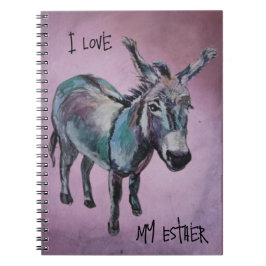 Caderno Espiral Eu amo meu púrpura da Esther