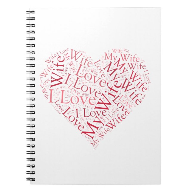 Caderno Espiral Eu Amo Minha Esposa (Frente)