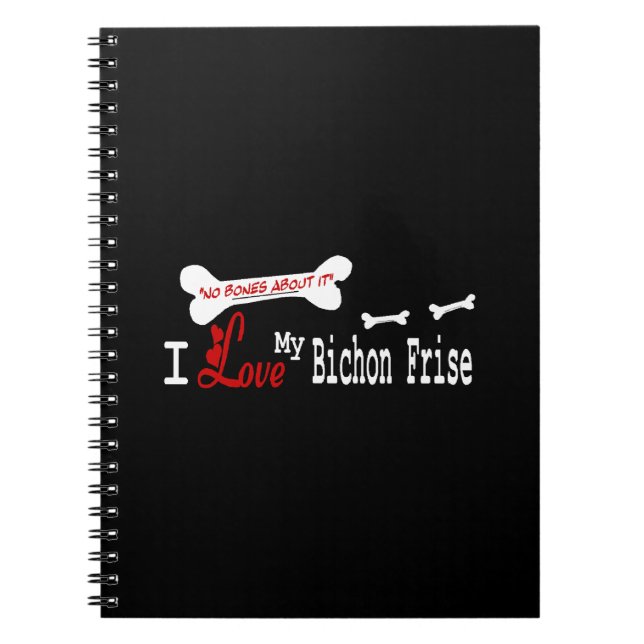 Caderno Espiral Eu Amo Minha Frise Bichon (Frente)