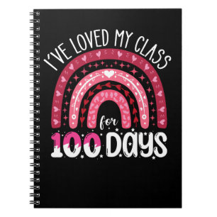 Caderno Espiral Eu Amo Minha Turma Há 100 Dias de Escola
