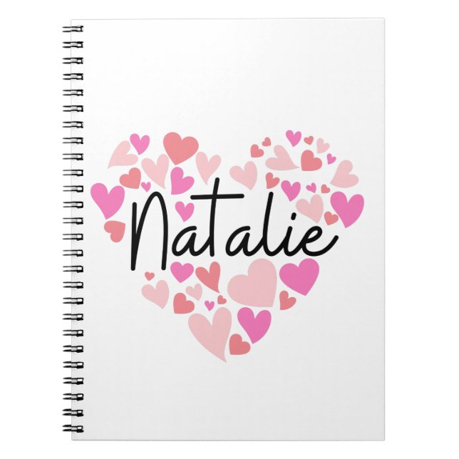 Caderno Espiral Eu amo Natalie (Frente)
