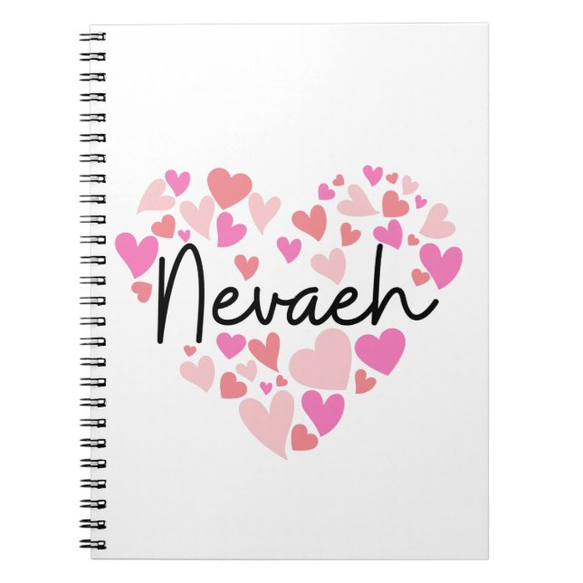 Caderno Espiral Eu amo Nevaeh (Frente)