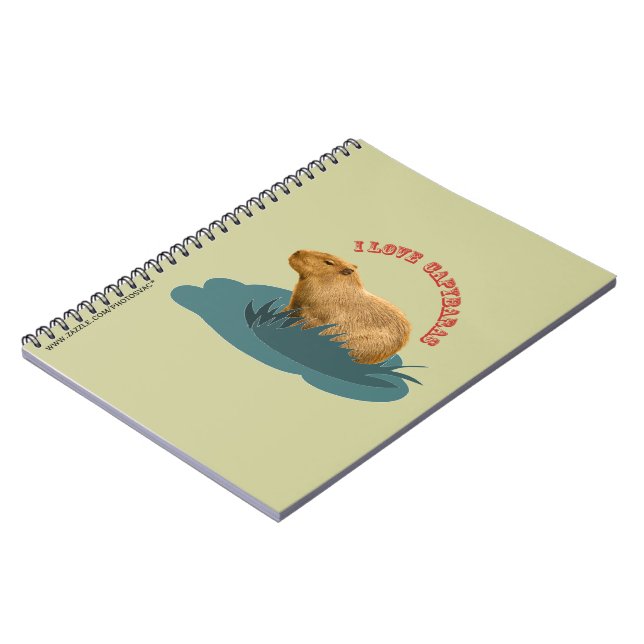 Caderno Espiral Eu amo o capybaras Notebook (Left Side)