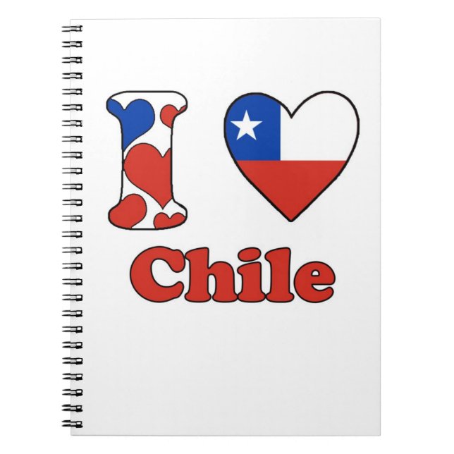 Caderno Espiral Eu amo o Chile (Frente)