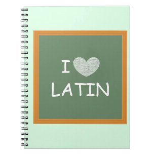 Caderno Espiral Eu amo o latino
