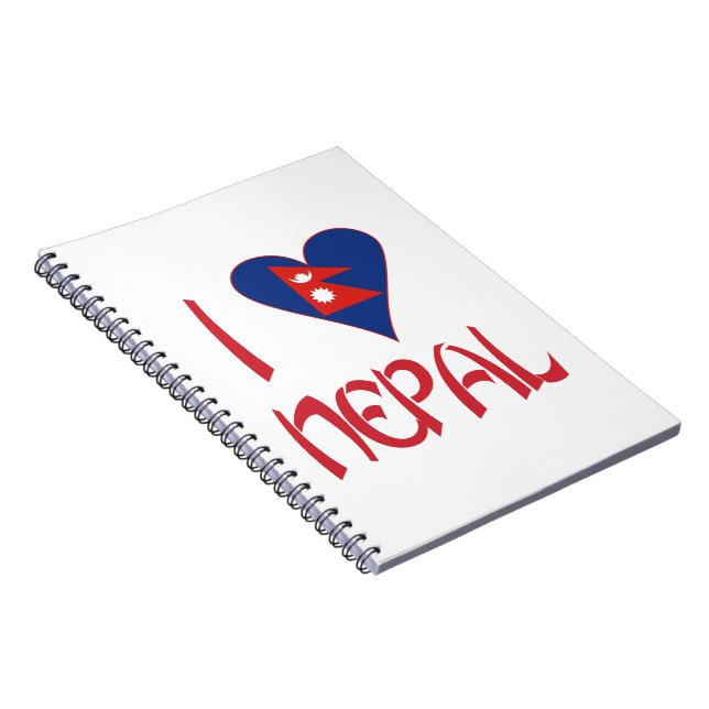 Caderno Espiral Eu amo o Nepal (Lado Direito)