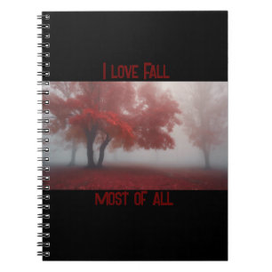 Caderno Espiral Eu amo o outono mais do que tudo
