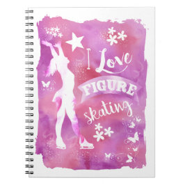 CADERNO ESPIRAL EU AMO O PATINAGEM ARTÍSTICA