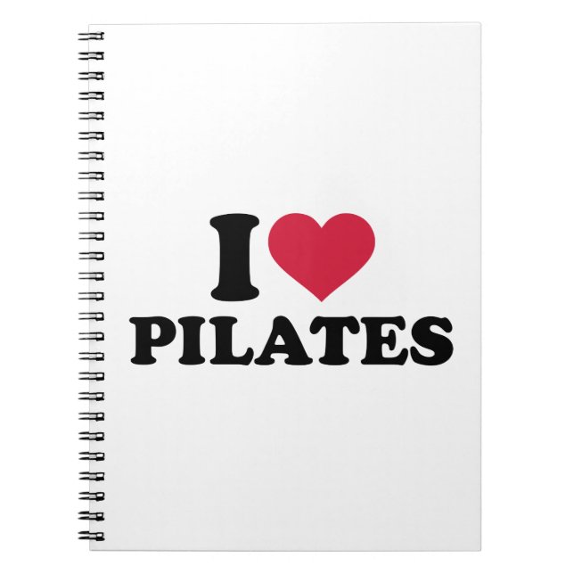 Caderno Espiral Eu amo Pilates (Frente)