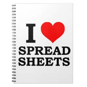 Caderno Espiral Eu amo planilhas