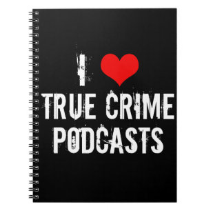 Caderno Espiral Eu Amo Podcasts do Crime Real História do Assassi