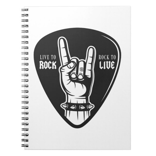 Caderno Espiral Eu amo rock (Frente)