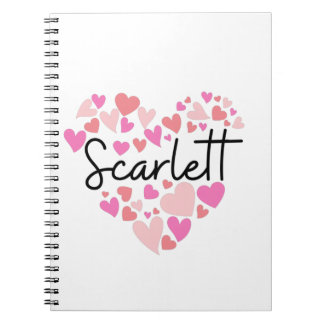 Caderno Espiral Eu amo Scarlett